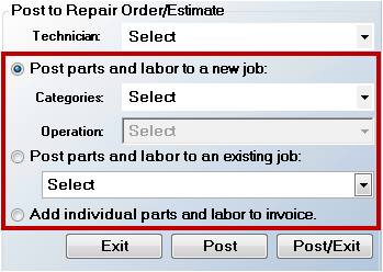 the posting options in the right panel.